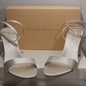 Loeffler RANDALL   Malia Cream Curved−Heel Sandal